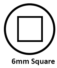 204-0111 Form B Key 6mm Square
