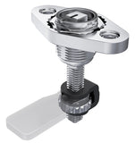 7-087 flush-mounted stainless steel compression latch with knurled wheel adjustment
